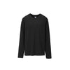 Inflation Henry Collar Pit Strip Four-sided Elastic Shoulder Sleeve Long Sleeve T-shirt