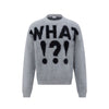 TRYTHMCLUB Crew Neck Letter Sweater Loose Jacquard Soft  Knitted Sweater