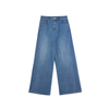 Jimmy Then Mid Waist Classic Retro Silhouette Soft Thin Wide Leg Denim Trousers