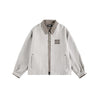 STAFFPICK Vintage Coarse Textured Fabric Contrast Collar Casual Jacket