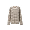 Inflation Striped Henry Get Old Money Vintage Contrast Casual Long Sleeve T-Shirt
