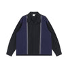 BSAPA Splicing Contrasting Cotton Loose Long-sleeved Shirt