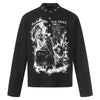 YESHUGUTIDE Light Asian Punk Mid-neck Metal Buckle Print Long-sleeved T-shirt