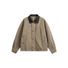 YEOOTI Vintage PU Spliced Lapel Cleanfit Jacket
