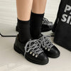 British Style Niche Weaving Design Casual Derby Shoes