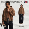Artiemaster  Autumn and Winter Zipper Cardigan Shoulder Hooded Fleece Sweater