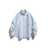 UNDREST Letter Print Checked Loose Long Sleeve Shirt