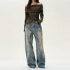 Jimmy Wasteland Splash Ink Baggy Slack Jeans
