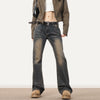Jimmy Washed Old Vintage Spice Girl Low Waist Straight Pull Jeans