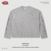 BE THRIVED Waffle Gradual Change Leopard Print Crew Neck Long Sleeve