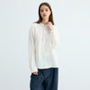 Lyocell Linen Blend Old Money Style Henry Collar Lazy Solid Color Casual Long-sleeved Shirt