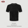 BE Women's Summer Double Yarn Basic Heavy Industry Short Sleeve Solid Color T-Shirt
