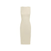 Jim Kennet One-Neck Sleeveless Slim-Fit Elastic Pleated Hip Wrap Dress