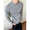 MADEEXTREME Pit Strip Knitted Slack Sweater Old Money Slim Crew Neck Sweater