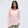 DIQIAN Loose and Breathable Fitness Top Casual Thin Long-sleeved Blouse