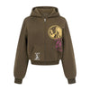 Pokiovo Vintage Portrait Premium Skinny Hooded Cardigan Sweater