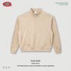 BE THRIVED Old Money Wind Polo Lapel Loose Shoulder Half Open Zip Sweater