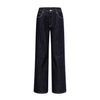 Pokiovo Vintage Hottie Low Waist Irregular Heavy Industry Beaded Straight Jeans