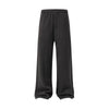 UNF Versatile Fleece Thickened Casual Pants in black, featuring a comfortable wide-leg design and soft fabric.