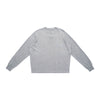 UNF Wool Micro-elastic Loose Solid Color Long Sleeve in gray with long sleeves and a classic crew neck design.