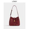 LOSEA Zen New Chinese Hobo Bag Red Shoulder Bag