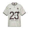 BLACKENERGY Vintage Loose Splicing Alphabet Print Short Sleeve T-Shirt