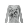AIRHOOD Slanted Shoulder-spilled Lazy Thin Blouse