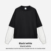 RS Fake Two-piece Contrasting Color Splicing Long Sleeve