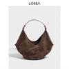 LOSEA Corduroy Tote Bag Large Capacity Shoulder Bag
