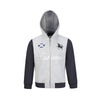 EME War Horse Embroidery Vintage Contrast Loose Hooded Sweater Jacket