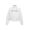 Letter Print Stand-up Collar Sweater Jacket
