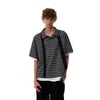 Jimmy Striped Old Money Wind Lapel Fake Two Piece Splicing Short Sleeve T-Shirt