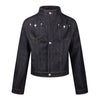 MADEEXTREME Brightline Small Stand-up Collar Three-button Denim Jacket
