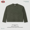BE Autumn Off-road Style Boxy Waffle Loose Shoulder Direct Injection Printing Long Sleeve