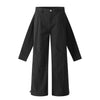 11KN Personalized Cuff Design Hierarchical Wide Leg Tide Straight Pants