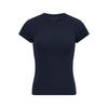Following Cotton Ammonia High Elastic Front Shoulder Elastic T-shirt Short Sleeve