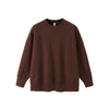 Inflation Old Money Round Neck High Elastic Core-spun Yarn Loose Knitted Sweater Top