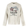 Star Pattern Print Old Texture Loose Casual Long-sleeved T-shirt