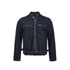 "Dark Blue Bull" Vintage Cleanfit Autumn Locomotive Shoulder Denim Jacket