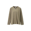 Inflation Linen Lyocell Old Money V Neck Solid Color Long Sleeve