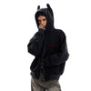 Jimmy Cross Embroidered Imp Heavy Thickened Hooded Sweater Jacket