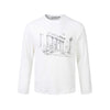 MADEEXTREME Thin Flabby Blouse Printed Pit Strip Long Sleeve