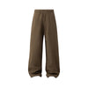 UNF Thickened Comfortable Loose Straight Casual Pants in brown color for men and women, perfect for autumn and winter.
