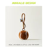 Maillard Rex Rabbit Hair Baseball Fluffy Bag Key Chain Pendant