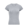 Following Cotton Ammonia High Elastic Front Shoulder Elastic T-shirt Short Sleeve