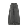 Washed street rough edge old casual pants