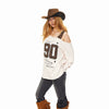 BLACKBB Leopard Print Slanted Shoulder Long Sleeve