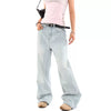 Jimmy Washed Light Blue Straight Loose Jeans