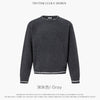 TRYTHMCLUB Solid Color Simple Lace Old Money Style Knitted Sweater