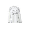 Inflation Reflective Street Racing Print Contrasting Color Long Sleeve